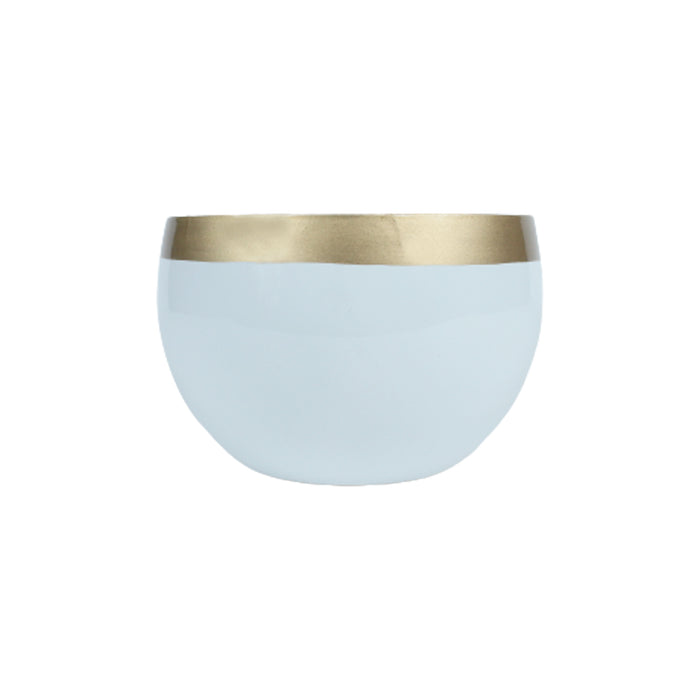 Line Round Metal Pot (White)