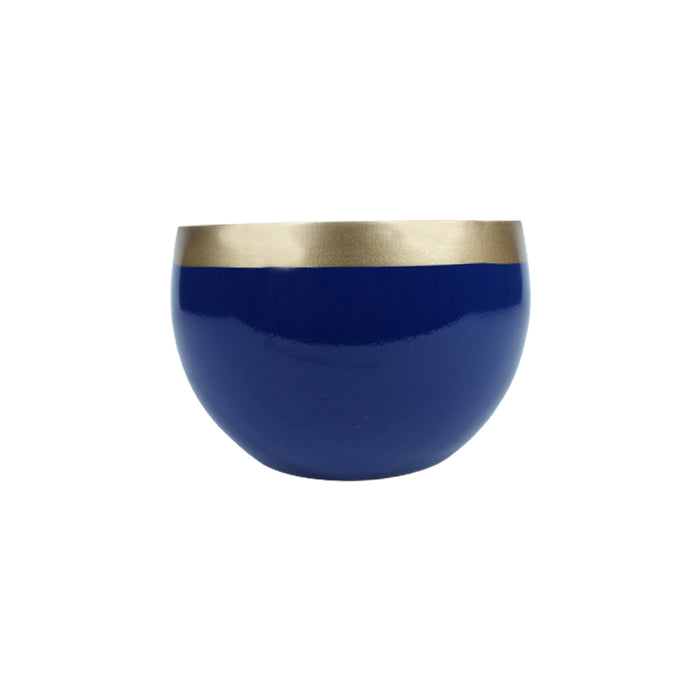 Line Round Metal Pot (Blue)