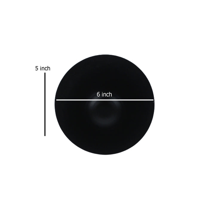 Half Oval Metal Pot (Black)