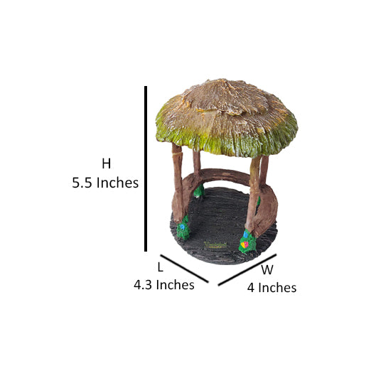 Miniature Toys : Thatch Gazebo for Fairy Garden Accessories