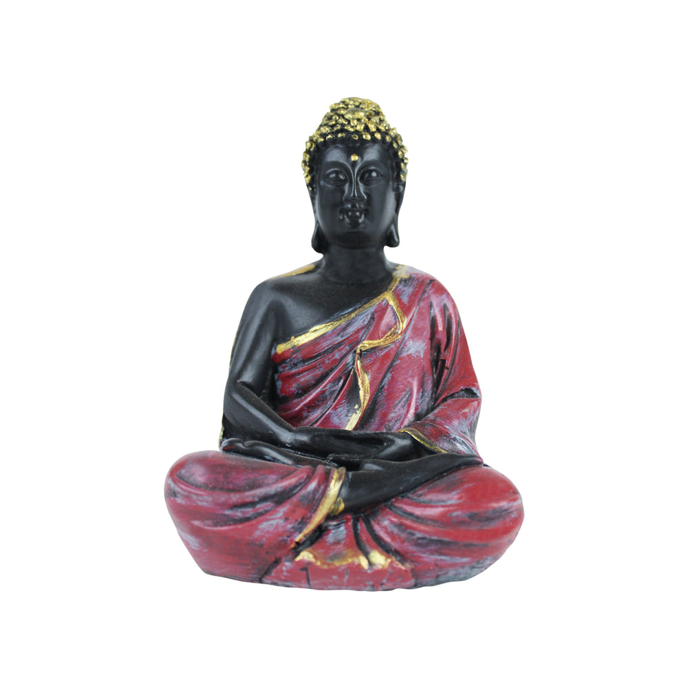 (5 inch) Small Buddha Statue (Maroon)