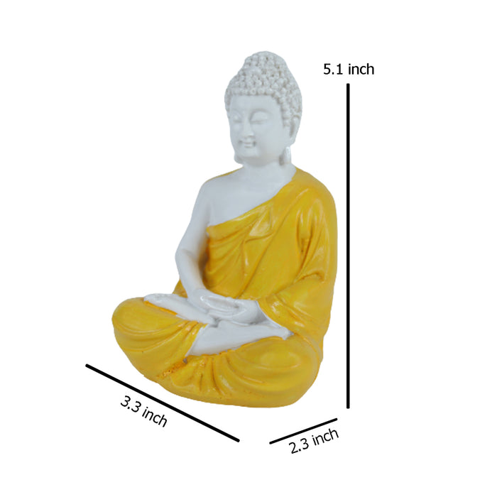 (5 inch) Small Buddha Statue (Yellow)