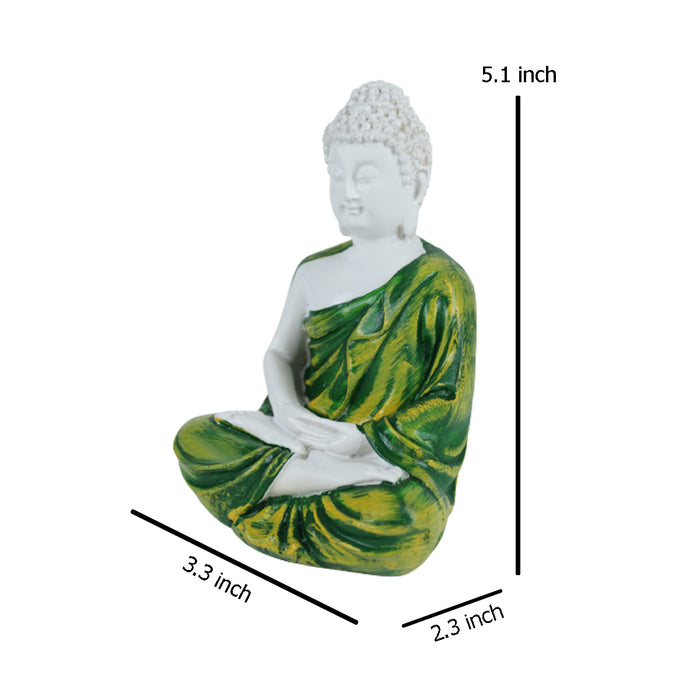 (5 inch) Small Buddha Statue (Green)