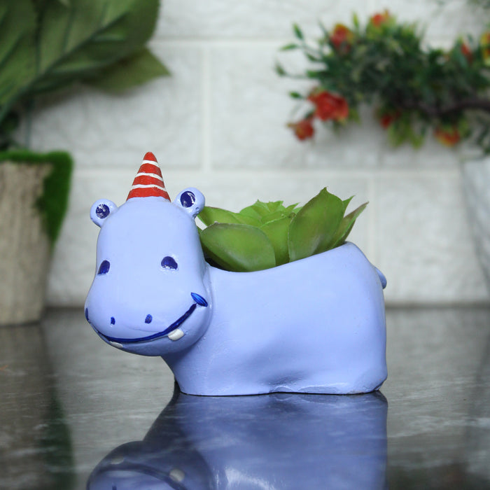 Hippo Succulent Pot (Purple)