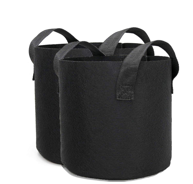 (Pack of 2) 10 inch Grow Bags Heavy Fabric Plant Pots with Handle