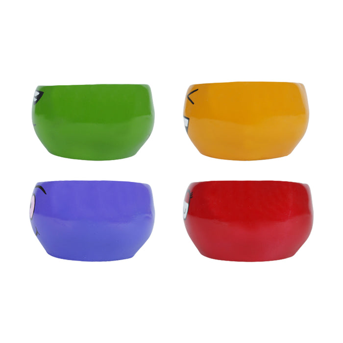 (Set of 5) Small Smiley Pots
