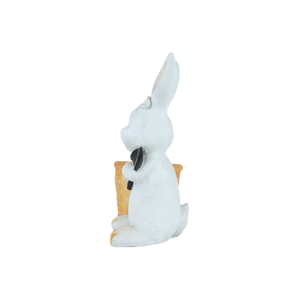 Bunny with Basket Planter Garden and Balcony Decoration