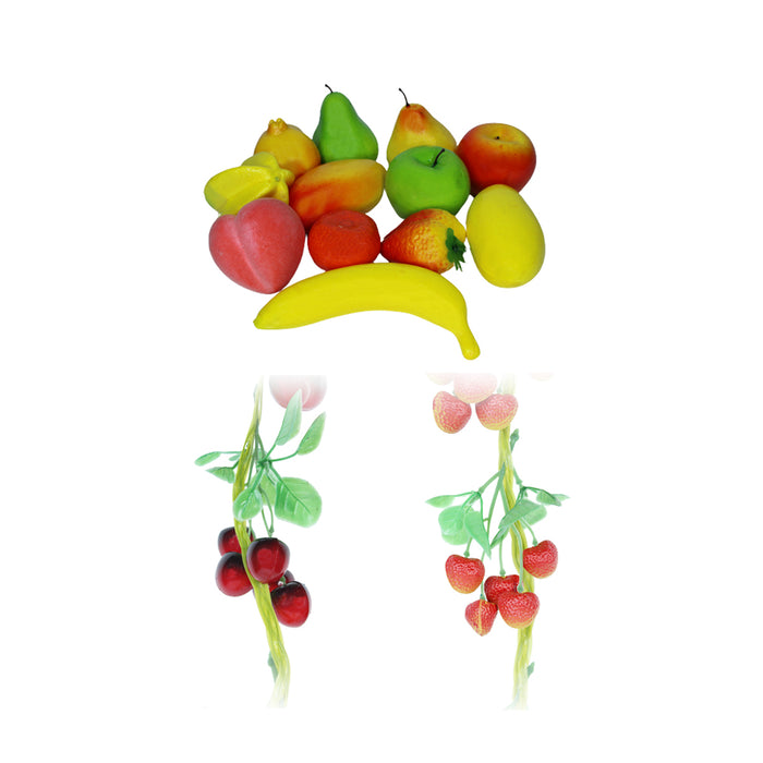 (Set of 3) Cherry, Strawberry and Mix Fruits Artificial Fruit