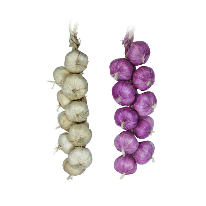 (Set of 2) Onion and Garlic Artificial Veggie String