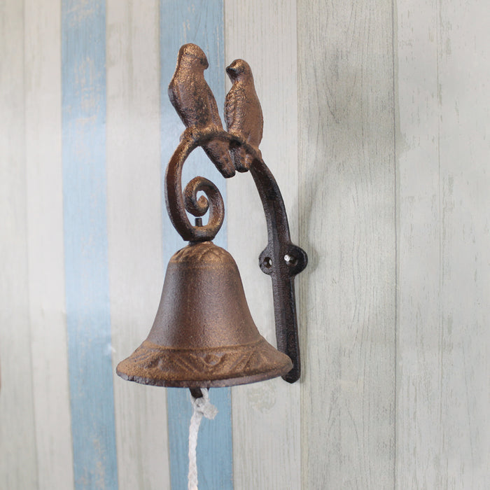 Two Birds Antique look Cast Iron Wall mounted Door Bell for home decor