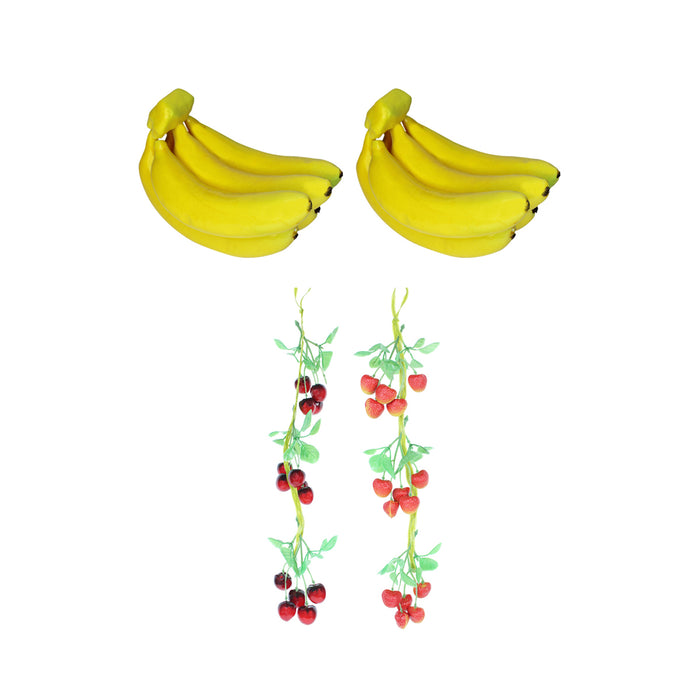 (Set of 3) Cheery ,Strawberry and Banana Artificial Fruit