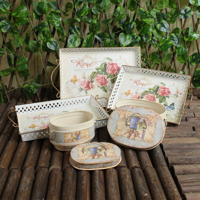 Vintage Metal Trays and Containers