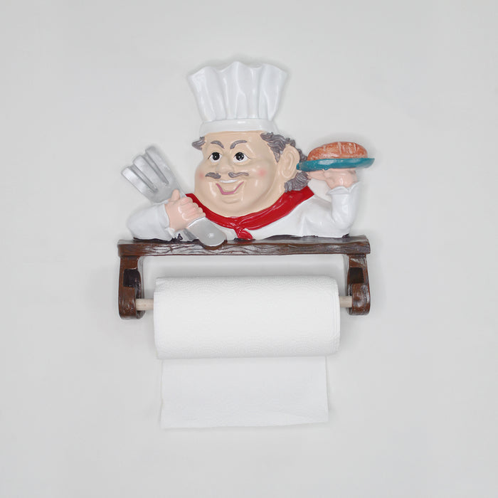 Chef with Kitchen Roll Hanger