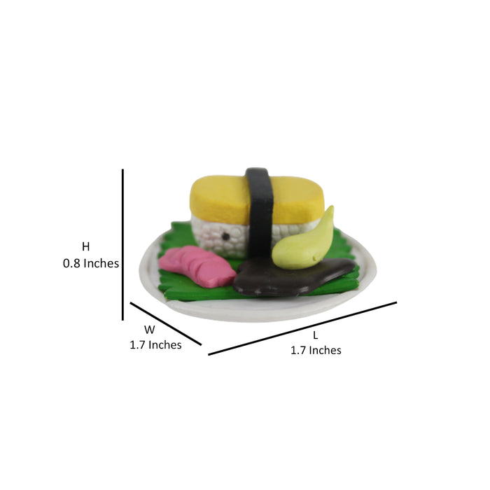 (Pack of 10)  Sushi Miniature Figurines Resin Mini Food Props