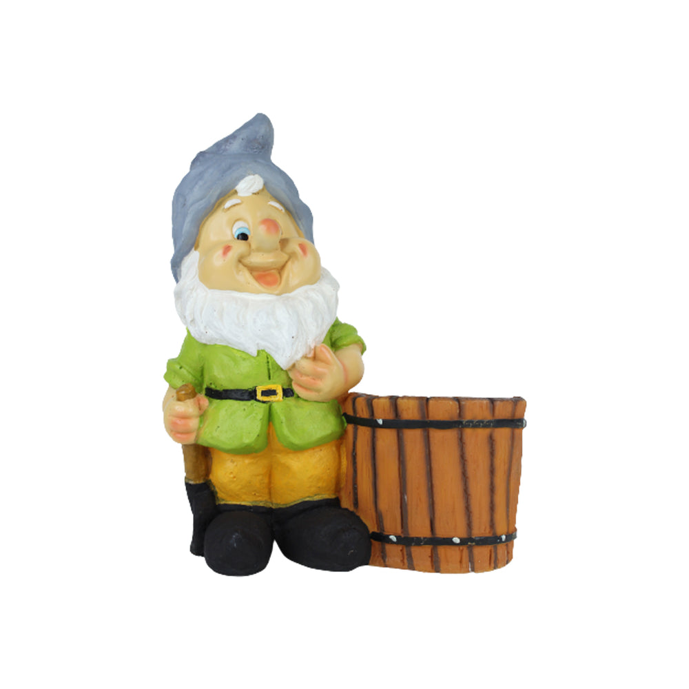 Resin Grey Cap Gnome Planter