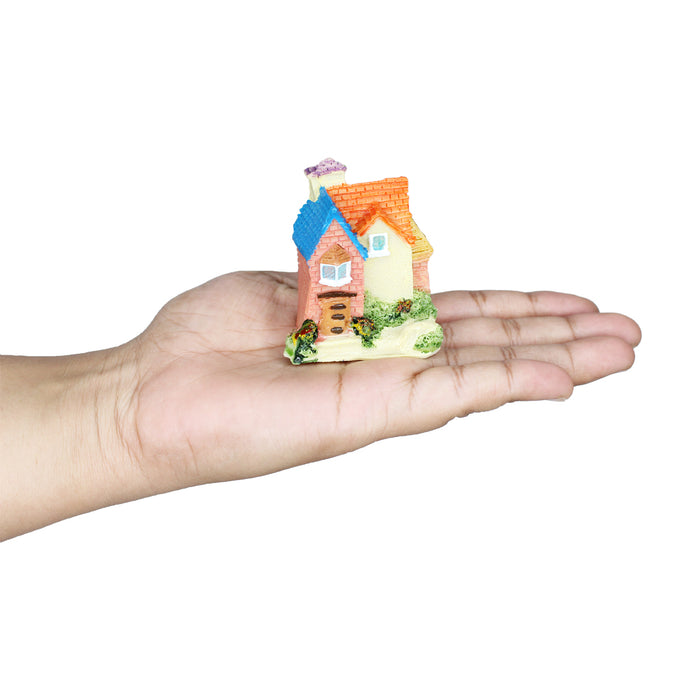 Miniature Toys - Wonderland Miniature Toys - Set of 4 Big Colourful Houses ( Fairy garden accessories)