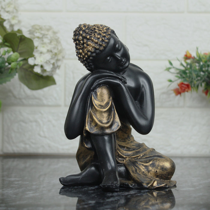Relaxing Buddha Black Home & Garden Statue