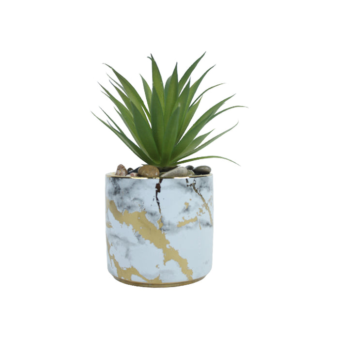 Ceramic Potted Succulents Artificial Plants