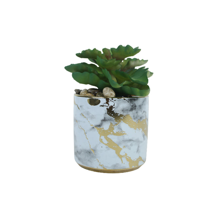 Artificial succulent in ceramic pot