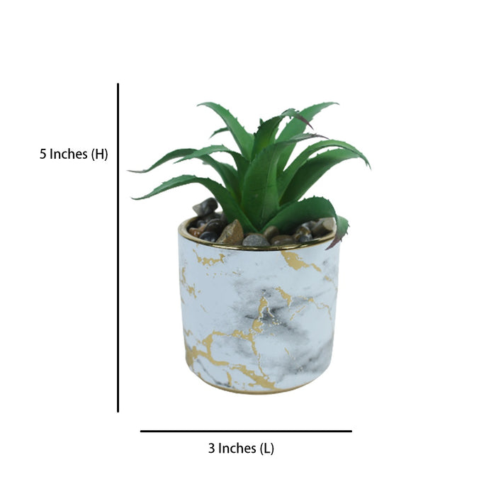 Artificial succulent in ceramic pot