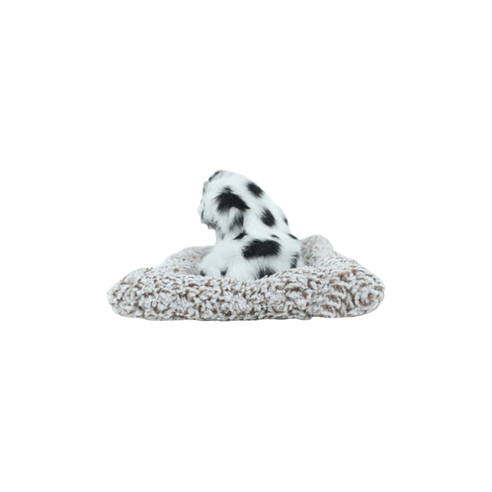 Wonderland grey small size sleeping real looking dog with mat for home decor