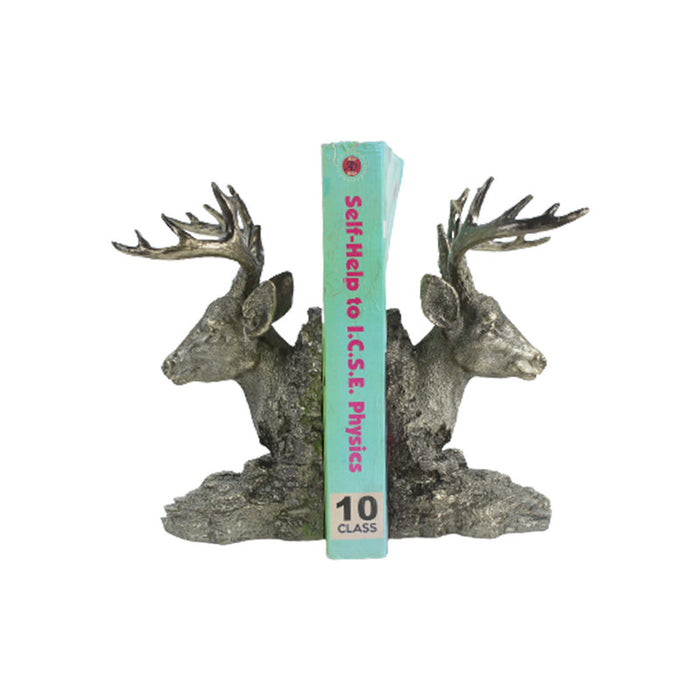 SET of 2 Book Ends, Deer or Stag Shaped for Books, CDs, Magazines, gifting