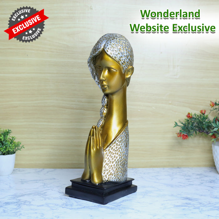 Namaste Girl Statue for Home Decoration