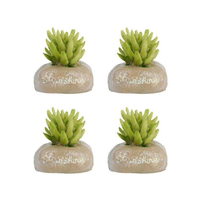 Miniature Toy : Set of 4 Resin Cactus