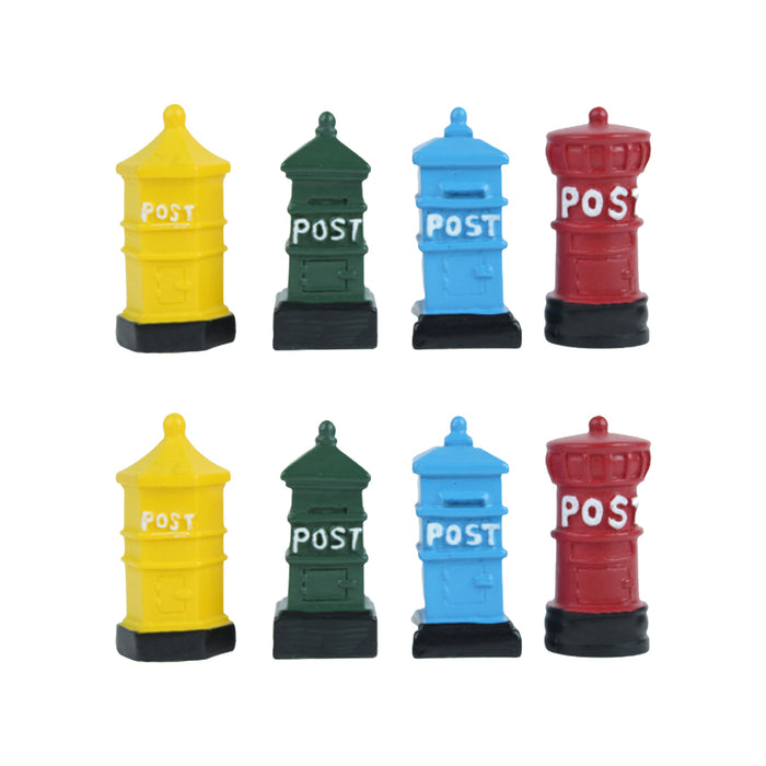 Miniature Toy : Set of 8 Postbox