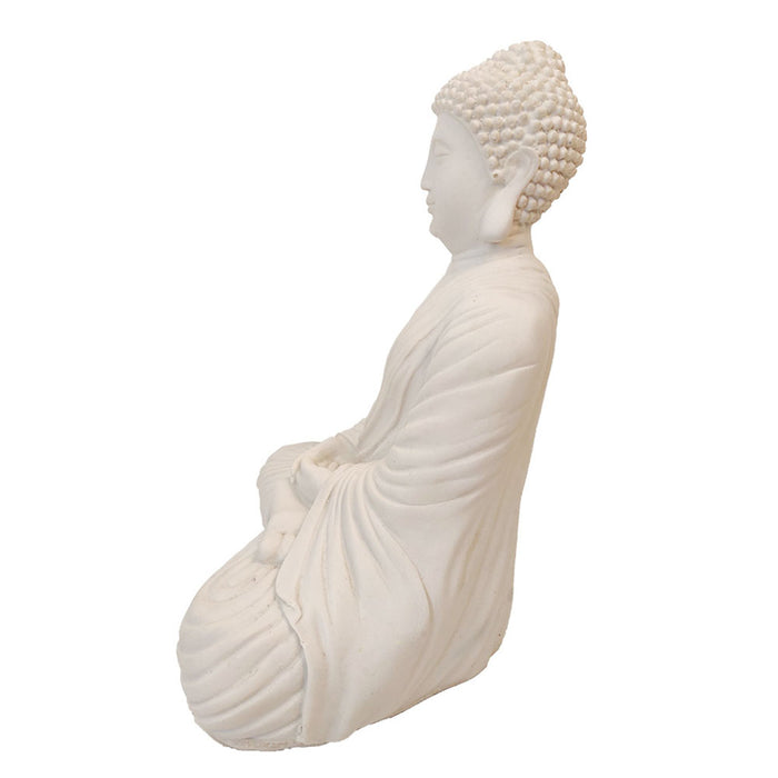 Buddha Statue for Home and Garden Decoration (White)