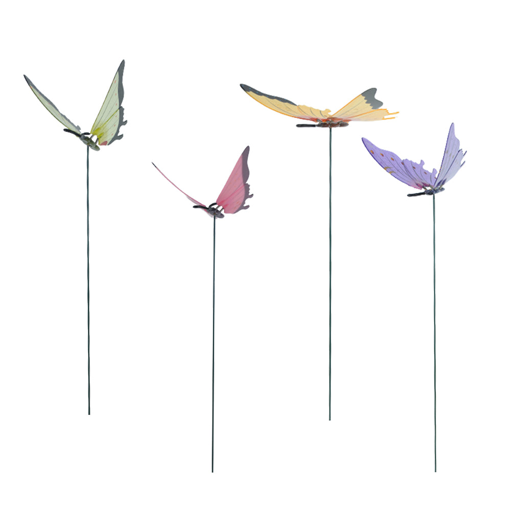 Shiny Butterfly Garden Stakes – Set of 2 or Set of 4