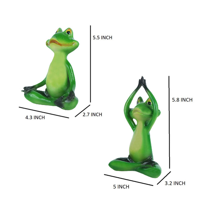 Northlight 11.5-in Yoga Frog In Prayer Position Outdoor Garden