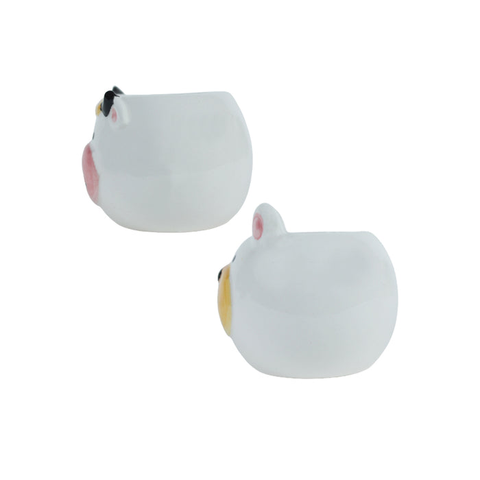 Imported Set of 2 Ceramic Pig and Bear Pot