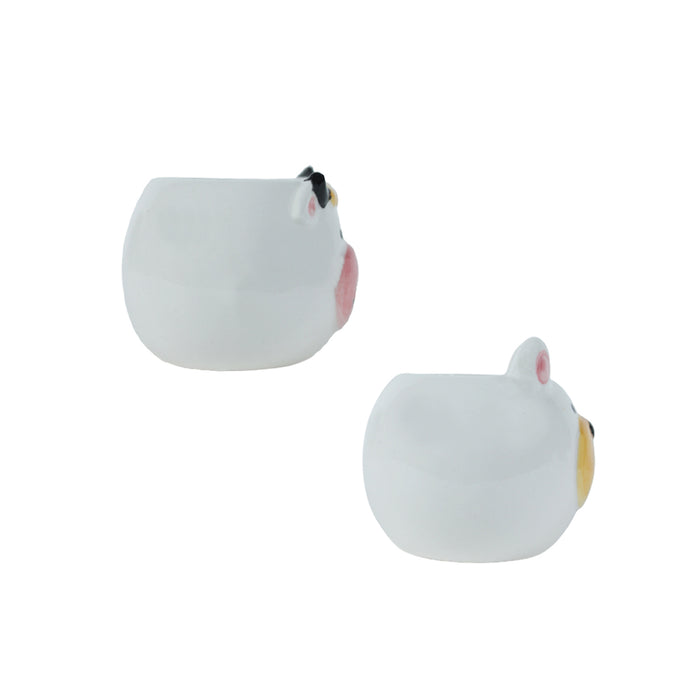 Imported Set of 2 Ceramic Pig and Bear Pot