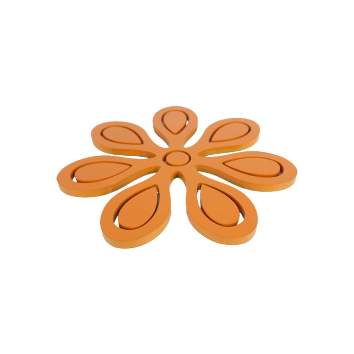 Flower shaped 3D Flowers Wall Stickers for DIY Home Decoration - Orange