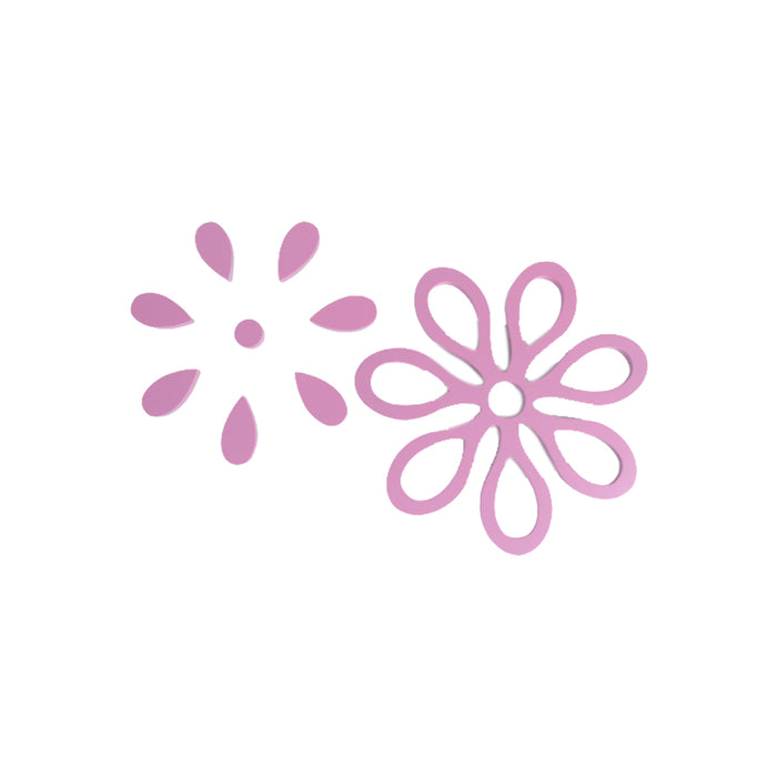 Flower shaped 3D Flowers Wall Stickers for DIY Home Decoration - Pink