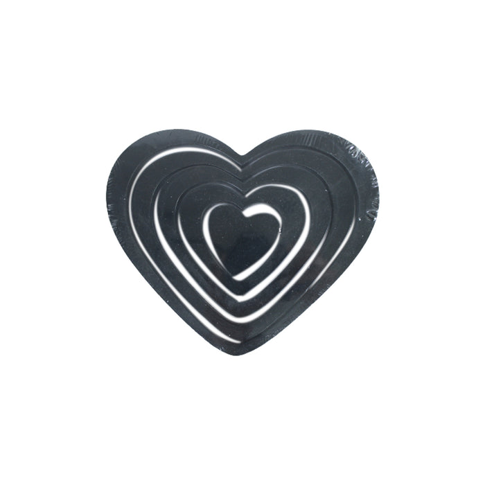 Heart Shaped 3D stickers for DIY Wall decoration - Black