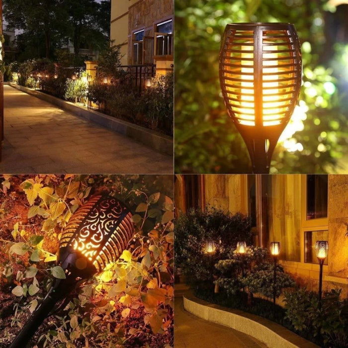 Wonderland ( pack of 2) 31 inches height Big Solar Garden Light Scene Torch Mashaal Light IP65 Waterproof Outdoor Solar Lamp Auto On/Off Solar Lighting for Yard Garden Party and Festival Decoration