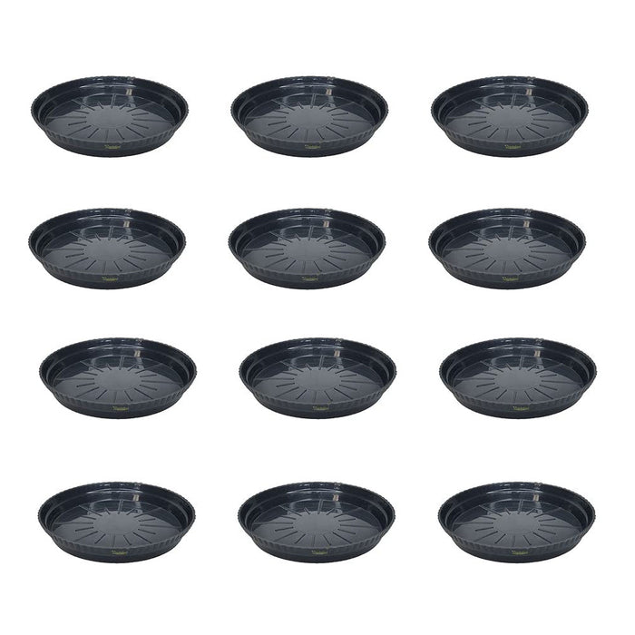 (Pack of 12, 6 inch) Plant Saucer,Durable Plant Tray Flower Pot Saucer Round Pallets for Indoors and Outdoor, Plant Container Accessories (Grey)