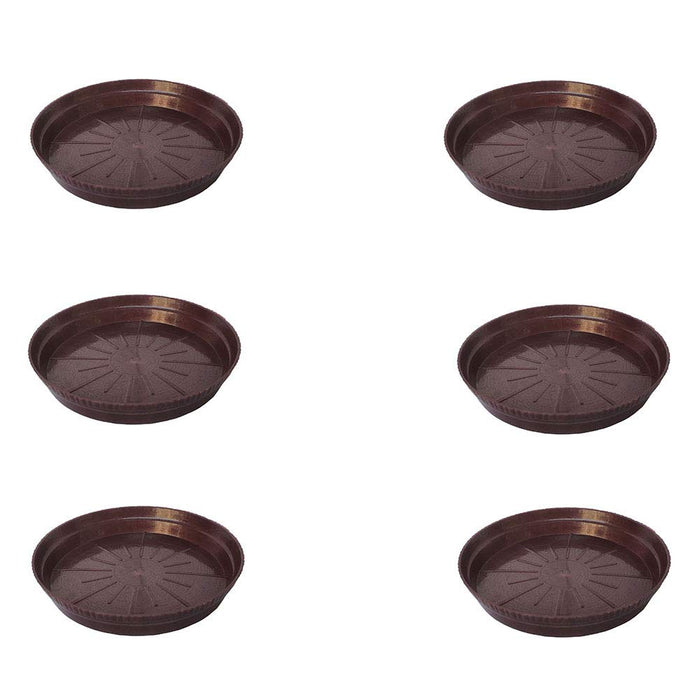 (Pack of 6, 8 inch) Plant Saucer,Durable Plant Tray Flower Pot Saucer Round Pallets for Indoors and Outdoor, Plant Container Accessories (Brown)
