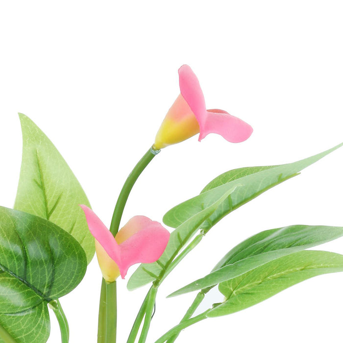 Calla Lily with Plastic pot, Artificial Flower Pot