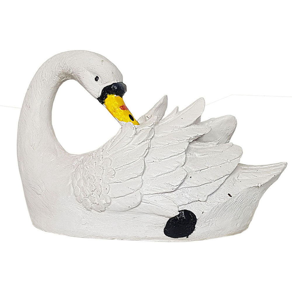 Swan Facing Back Statue for Balcony and Garden Decoration