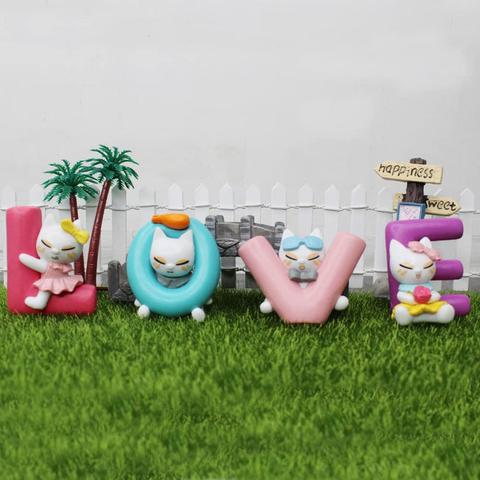 4 pc Love Sign Garden Miniature for Landscape Decoration