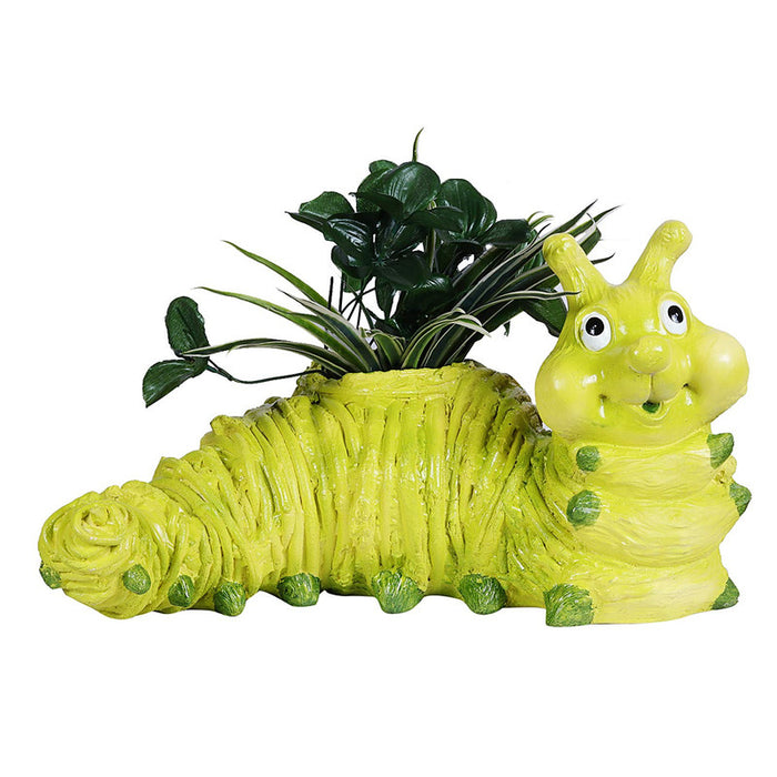 Caterpillar Pot for  Garden Decoration (Green)