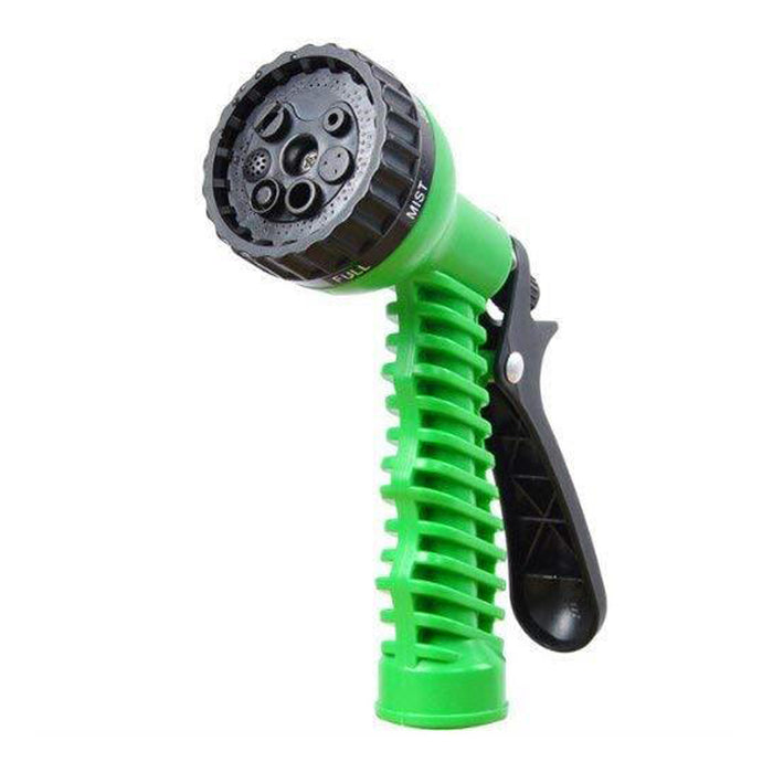 7 Pattern High Pressure Garden Hose Nozzle Water Spray Gun (Green)