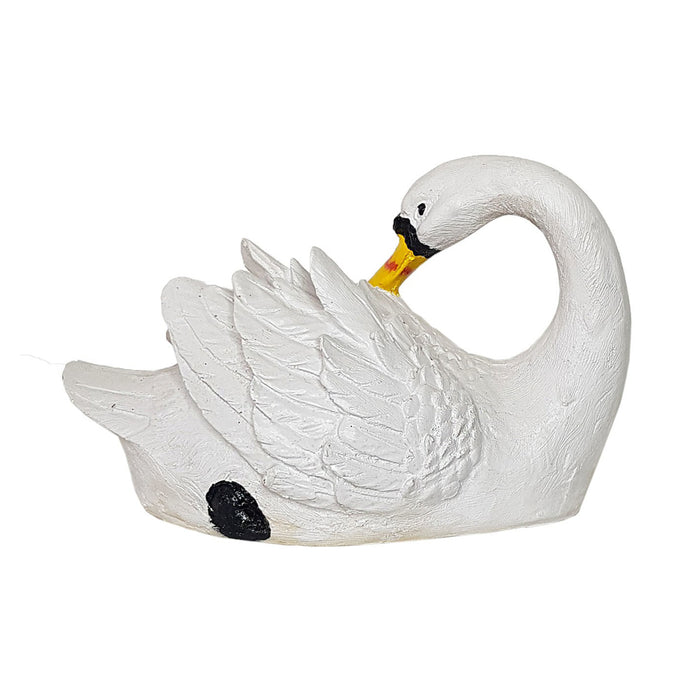 Swan Facing Back Statue for Balcony and Garden Decoration