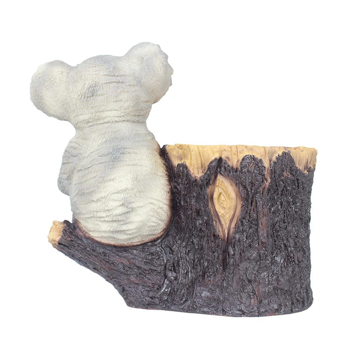 Mother and Baby Koala with Trunk Planter for Garden Decoration