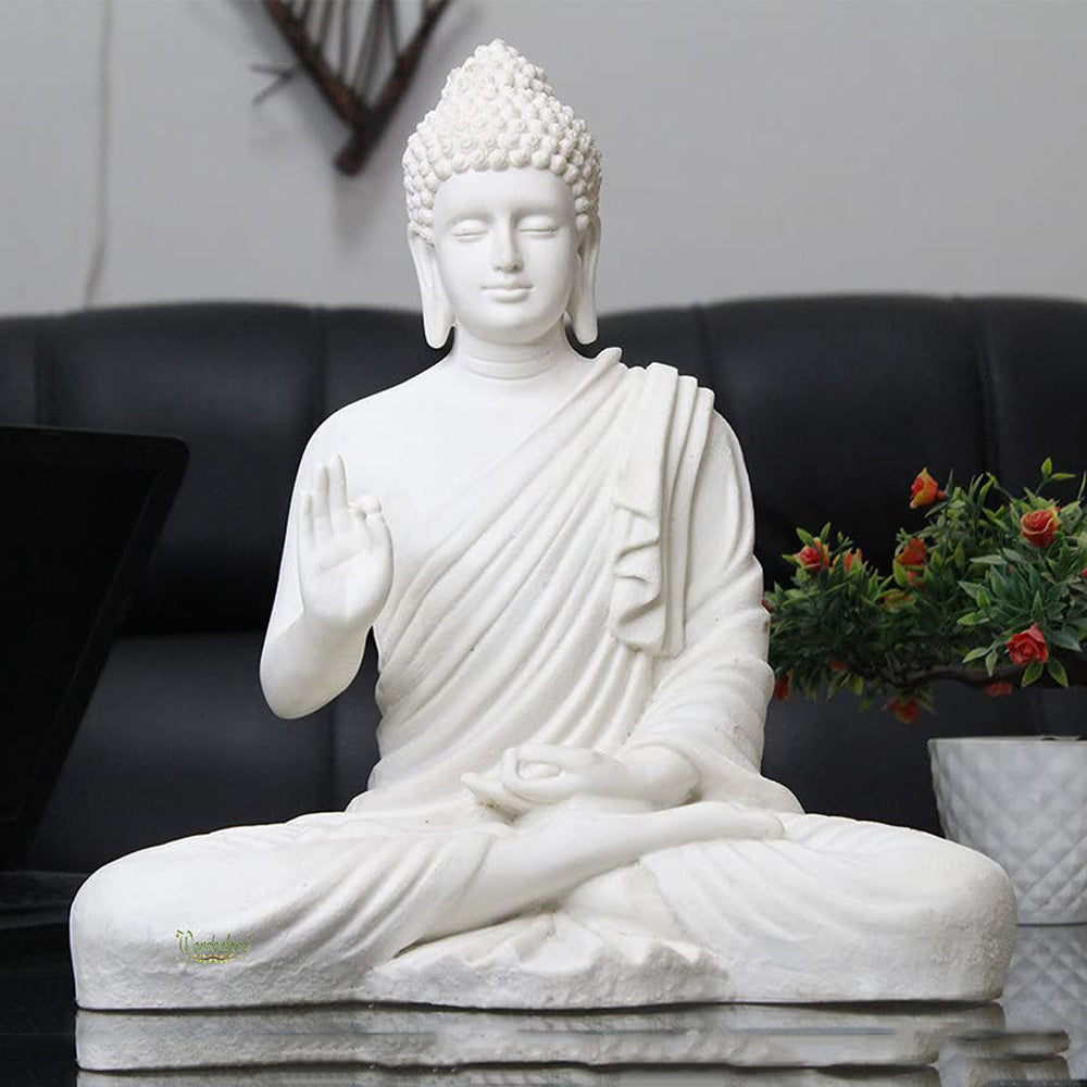 Buy White Buddha Statue for Home & Garden Online — Wonderland Garden Arts  and Craft