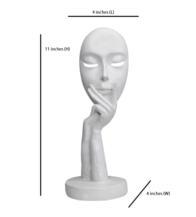 (Set of 2) Face Statues for Home Decoration