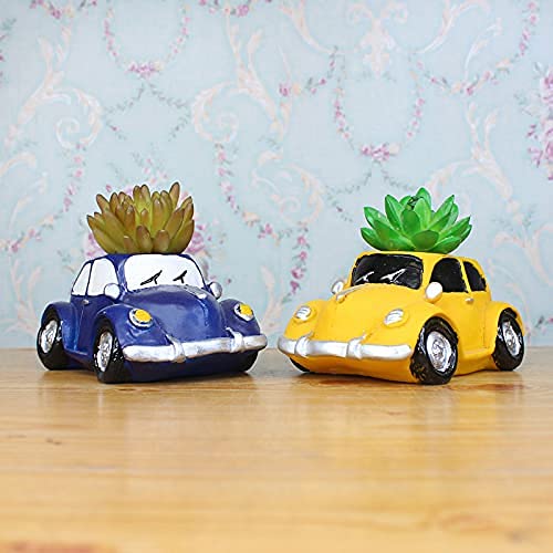 (Set of 2) Car Shape Succulent Pot for Small Plants